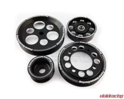Powerhouse Racing 4 Piece Lightweight Billet Pulley Kit w/ Idler Polished Toyota | Lexus 1986-2005 - PHR 01011039.P